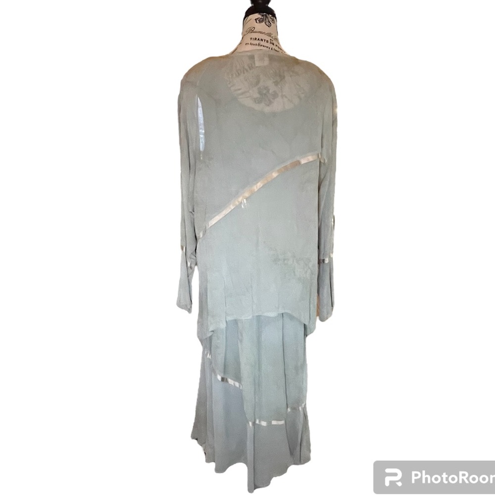 Rare Find❣️ SA2 Vintage 3pc Dress/Slip with Skirt & Top Plus Size 2X Sage Green - Picture 7 of 16
